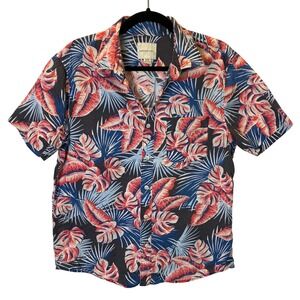 American‎ Eagle Hawaiian Button Down Shirt Mens Medium Tropical Coastal Vacation